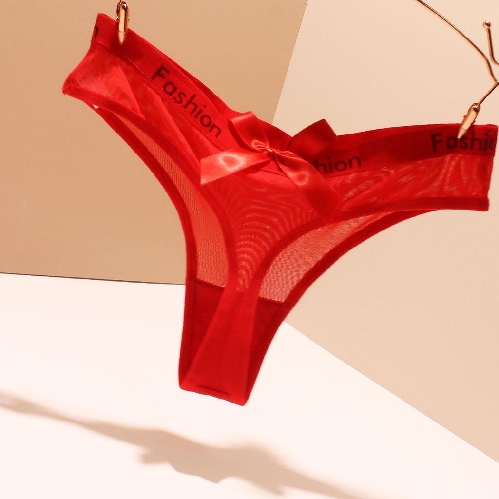 Sexy Low-Rise Women's Seamless Thong - Plus Size, Breathable with Temptation Letter Cutout