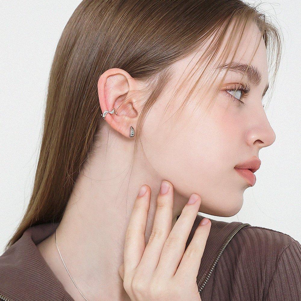 J.Lauren [Aube] Drizzle Silver Ear Cuff Ae016
