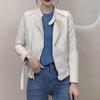 2025 Women's Long Sleeve Leather Jacket - Chic, Versatile Korean Fashion for Spring and Autumn.