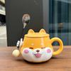 Souvenir Cup Puppy Ceramic Mug with Lid Spoon Birthday Gift Girls Practical Graduation Season