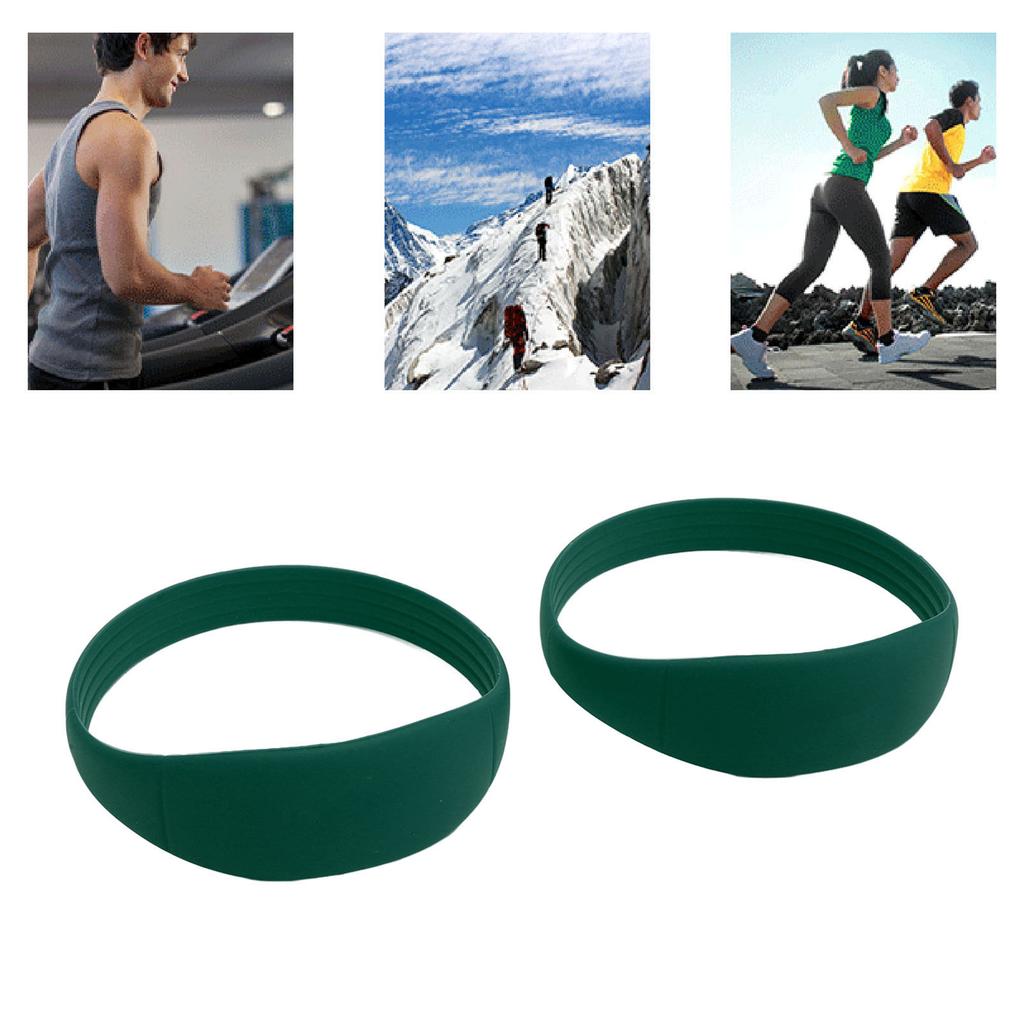 2PCS Patella Knee Support Strap Silicone Patella Tendon Stabilizer Band Elastic Brace with Portable Bag for Basketball Running Green