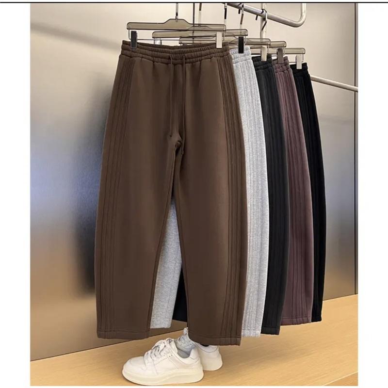 Stand-up Banana Pants, Loose Wide-legged Couple's Silhouette Scimitar Pants, Solid Color Casual Sweatpants, Korean Style Trend