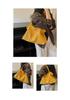 Korean Style Woven Texture Tote Bag: 2026 Fashion Versatile Shoulder Bag, Lazy Style, Large Capacity for Women.