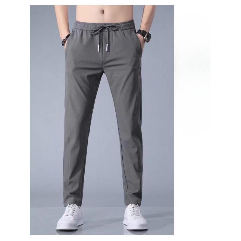 Summer Thin Stretch Quick-drying Trousers Men's Sports Pants Ice Silk Loose Breathable Pants Men