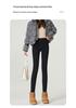 Women's Black Fleece-Lined Thermal Leggings: Warm, High-Waisted, Slim-Fit, Versatile, Thick, Trendy for Autumn/Winter
