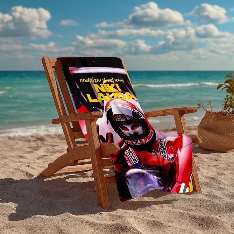 Ultra-Soft Beach Towel with NIki Lauda Theme,Ideal for Pool - Camping, Diving - Perfect Travel Essential, Vibrant Beach Towel.