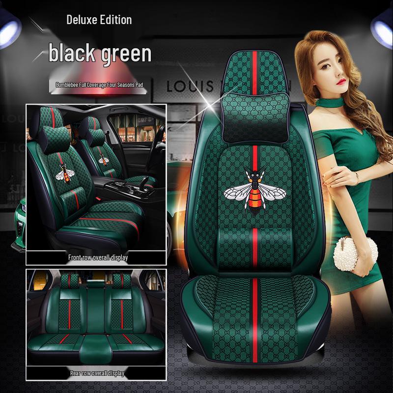 Universal Linen Seat Cover for Honda Accord 8th-10th Gen - Half Cushion, Full Cover, All-Season