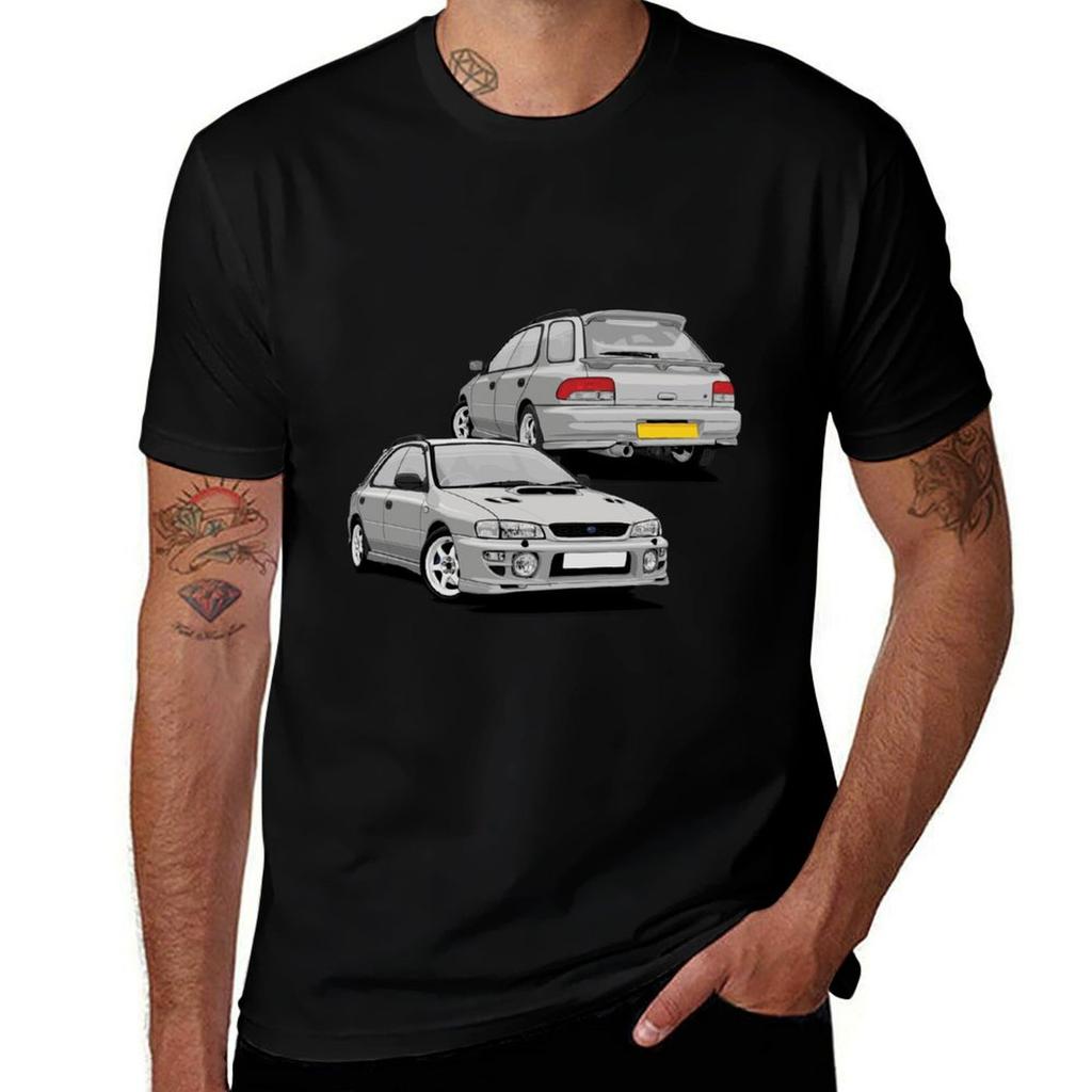 Impreza GF T-Shirt Vintage Stil Bedrucktes Oberteil T-Shirt