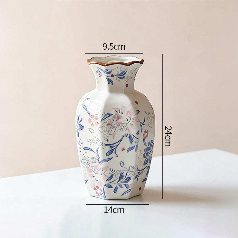 Ceramics Flower Vase Decorative Vase Desktop Ornament Table Decoration Flower Arrangement Holder Ceramic Vase Flower Pot