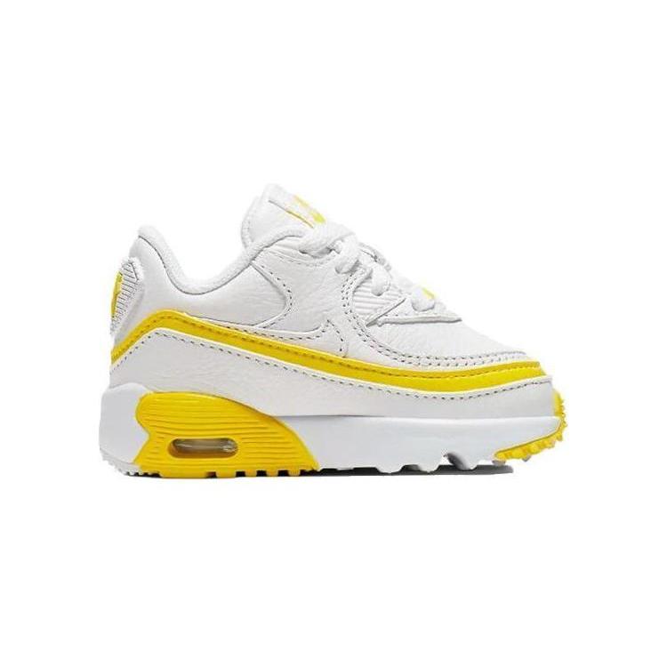 UNDEFEATED x Nike Air Max 90 Cushioning Low top Toddler Shoes Yellow White Infant And Toddler CQ4615-101
