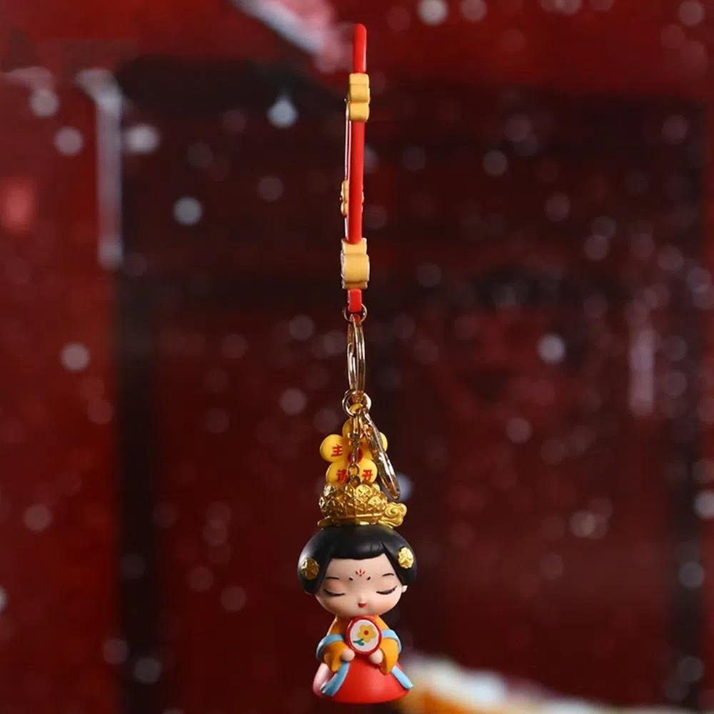 Silicone Rubber Cartoon Dolls Pendant Bag Hanging Car Key Ring Chinese Style Keychain  Gifts
