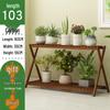 Solid Wood Floor-Standing Plant Shelf