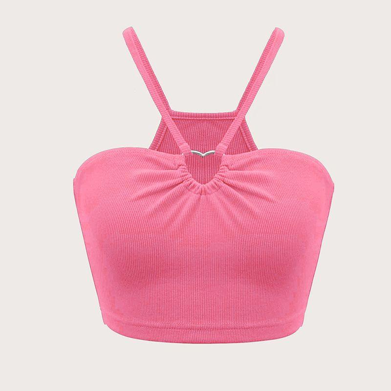 

Жилет без рукавов в форме сердца, круглый, облегающий, ультракороткий, с кругом любви Pink XL