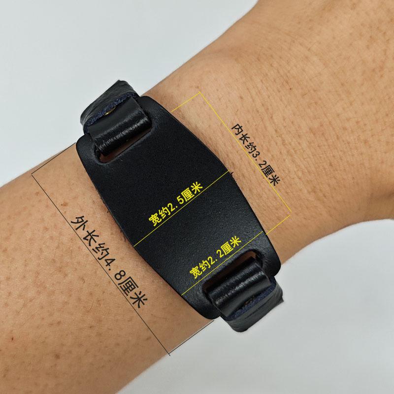 Vintage European & American Style Punk Cowhide Bracelet for Men and Women