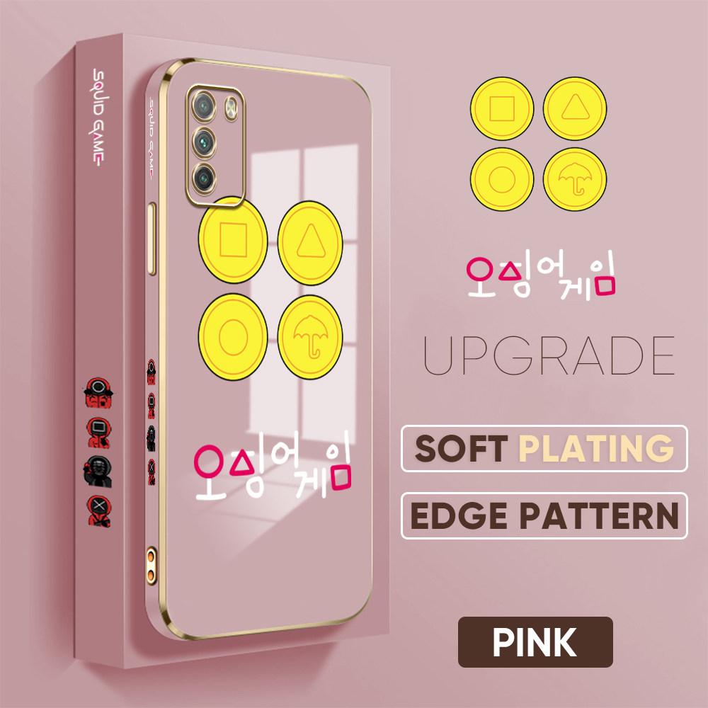 Bunte Druckmuster Quadratisches Randmuster Gehäuse Überzogene Telefonschale Luxus Überzogene Weiche Telefonhülle für Huawei Honor Xiaomi Redmi