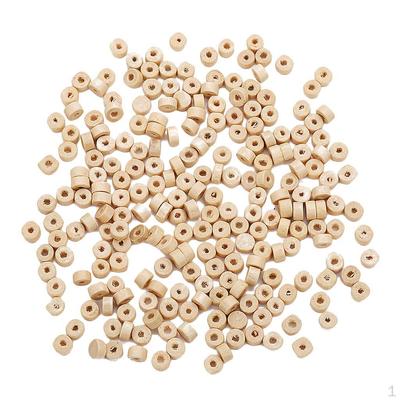 1000 Pezzi Mini Legno Naturale Non Verniciato Rondelle Distanziatrici Foro Grande Perline di Legno Europee per Fai da Te