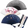 Korean Traditional Bamboo Folding Hand Fan Set