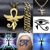 Ancient Egypt Egyptian Ankh Eternal Life Cross Eye Horus Key Life Pendant Necklace Amulet Talisman Protect Health Jewelry Rhinestone Charming
