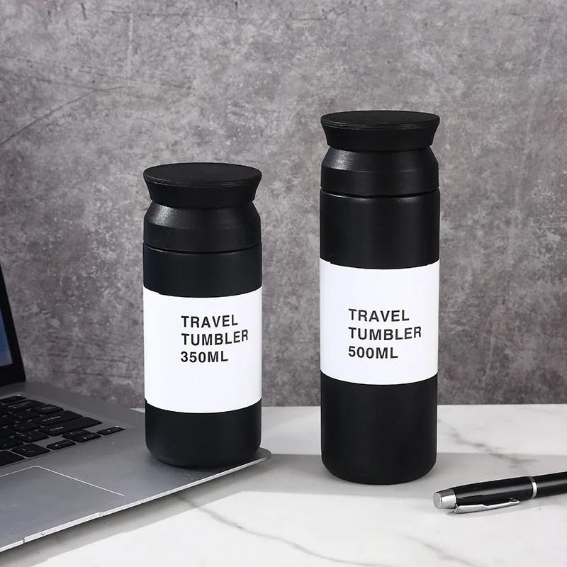 

500ml Stainless Steel Thermos Cups Coffee Mug Insulated Water Bottle Thermal Tumbler Portable Vacuum Flask Portable Travel Mugs 350ml чёрный