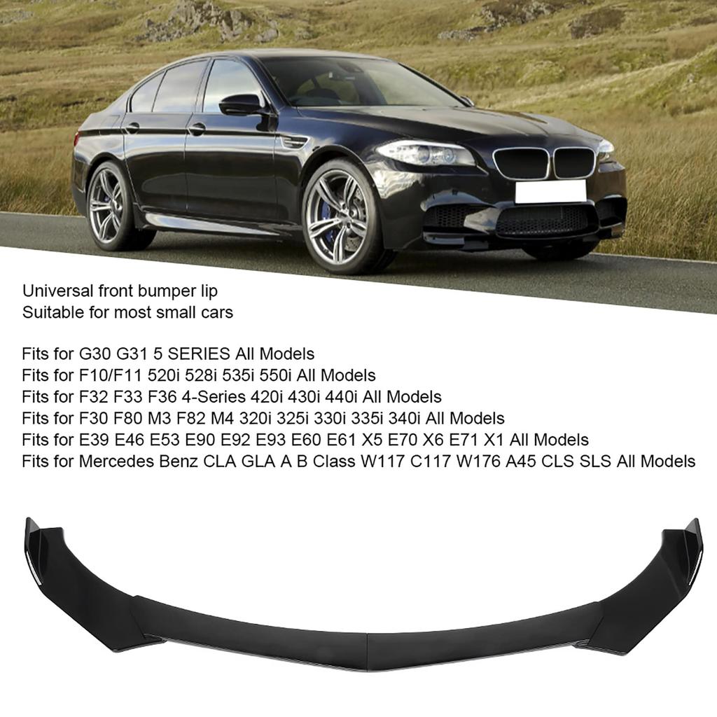 Universal Lip Body Kit for Cars Glossy Black ABS Front Lip Split Body Kit Spoiler Glossy Black Fits Universal