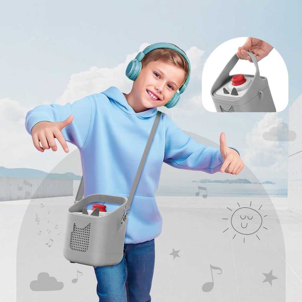 Silicone Protective Case with Easy To Carry Handle Soft Anti-Slip Protective Sleeve for Toniebox 2/Toniebox 1 Audio Player