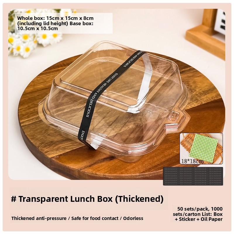 Transparent Tiramisu Packaging Box Cake Dishes Mousse Cutting Sweet Dessert Baking Western Pastries Separation Packing Box