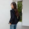 2025 Women's Slim Fit Black Blazer: High-End, Petite, Casual Suit for Spring and Autumn