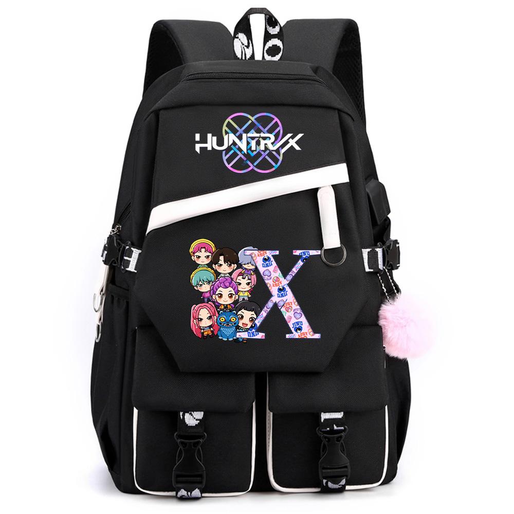 26 Liter Angielski K-pop Demon Hunters Nadrukowany Plecak o Dużej Pojemności dla Nastolatka Ucznia Dziewczyny Chłopca Torba Szkolna Torba na Książki Kobiety Wodoodporna Torba Podróżna