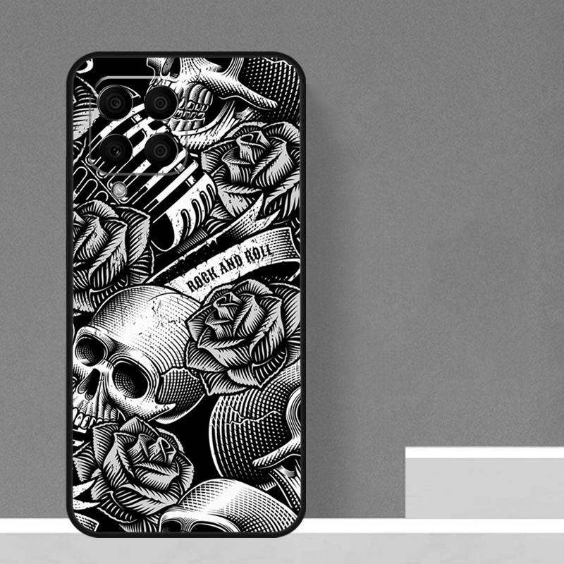 Rock and Roll Skull Case For Samsung Galaxy M23 M20 M32 M52 M56 M16 M36 M54 M34 M14 M35 M55 M15 M11 M31 M13 M53