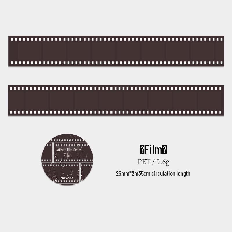 Mò Mò Artistic Retro Film PET Tape: Romantic Transparent Journal Stickers