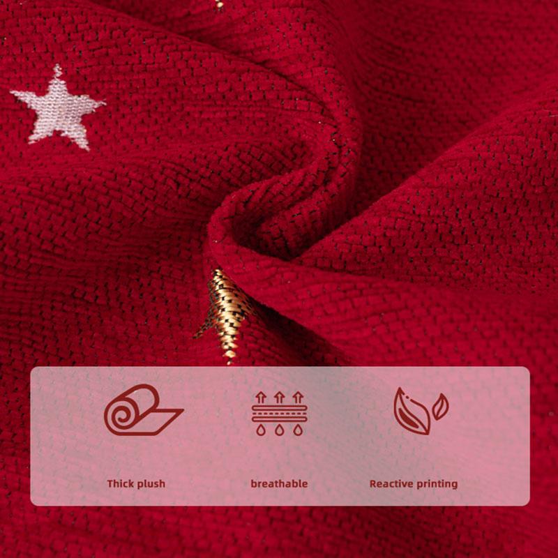 Holiday Santa Claus Printed Sofa Cushion Soft Chenier Couch Slipcover for Living Room Four Season Universal Corner Sofa Covers