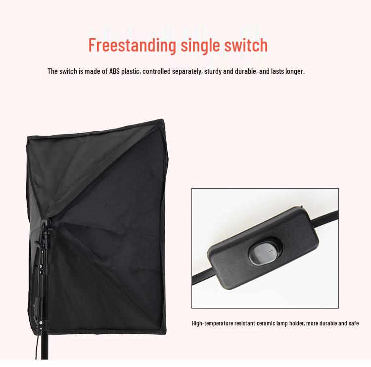 LEDowy Softbox z Pojedynczą Głowicą do Fotografii Portretowej, Światło Wypełniające dla Influencerów