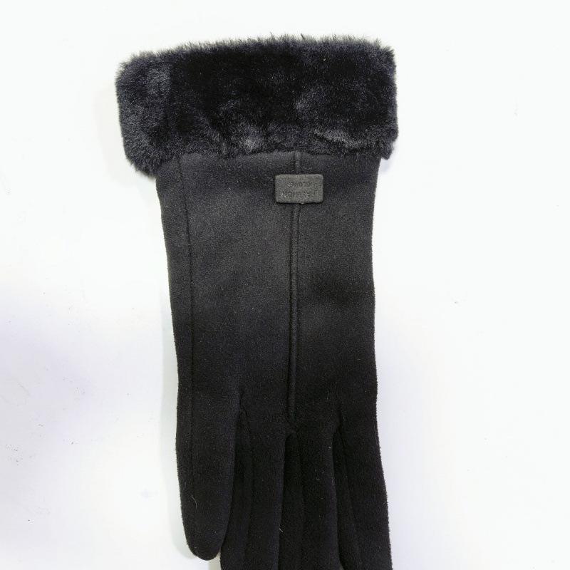 Gloves Suede Warm Gloves Windproof Outdoor Riding Driving Touch Screen