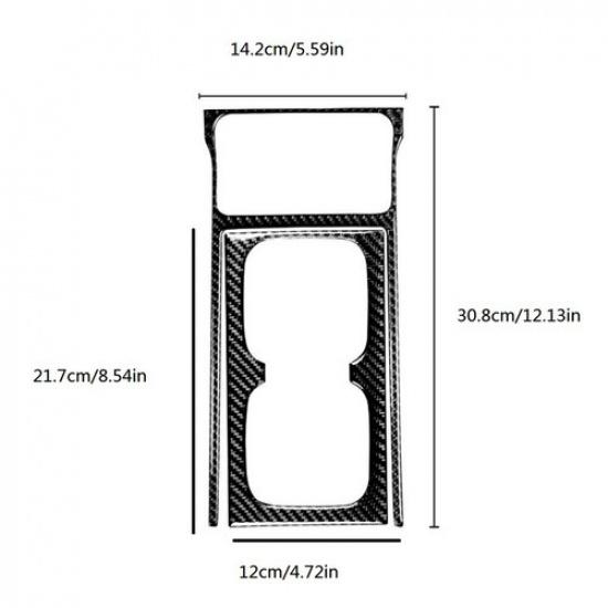 2x Carbon Fiber Watercup Panel Trim Cover Decor For 2006-2011 Honda Civic 8th