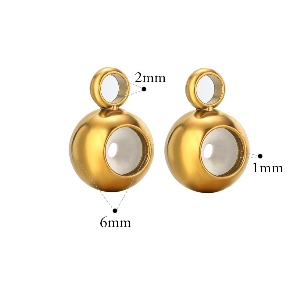 20pcs Stainless Steel Non-slip Silicone Spacer Beads Pendant Charms Clasps Gold Color Bail Beads for DIY Jewelry Making Findings