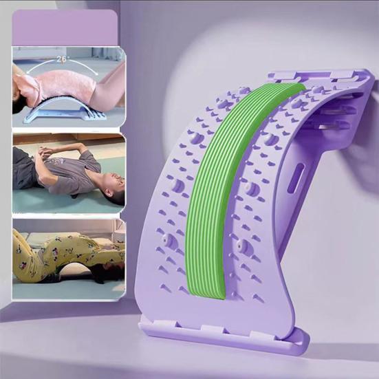 Back Stretcher Waist Trainer Adjustable Spine Decompressor Lower Back Pain Relief Massager Lumbar Back Cracker Board Stretching Device