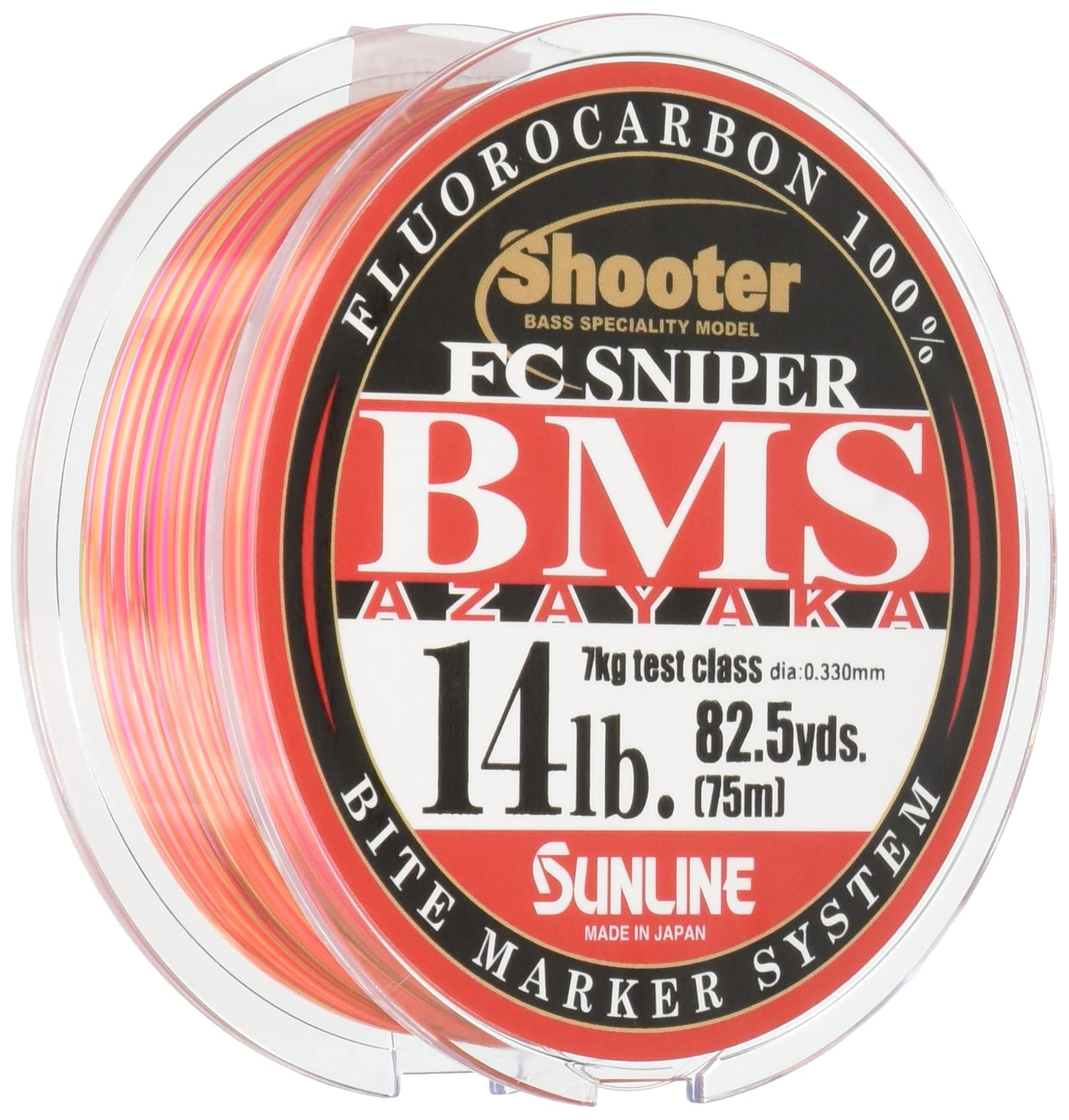 

SUNLINE Shooter FC Sniper BMS AZAYAKA Fluorocarbon Line for Bass Natural Clear Pink Yellow Green Orange 14lb Fishing, 75m, & & & & Gray,