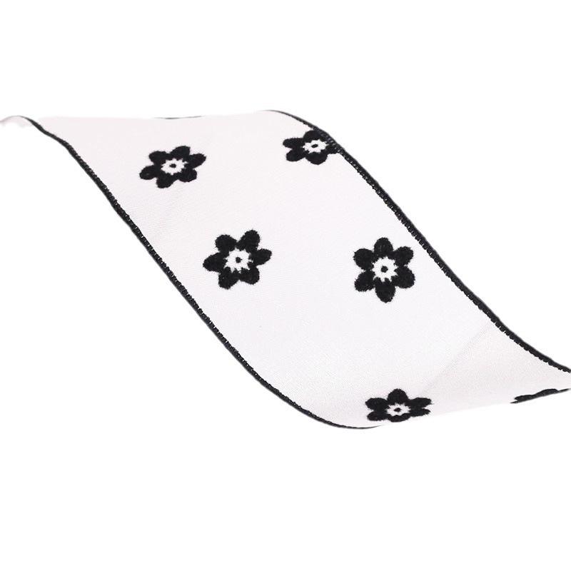 Flocked Snow Gauze Ribbon for DIY Bows, Floral Arrangements, Gift Wrapping, and Hair Accessories