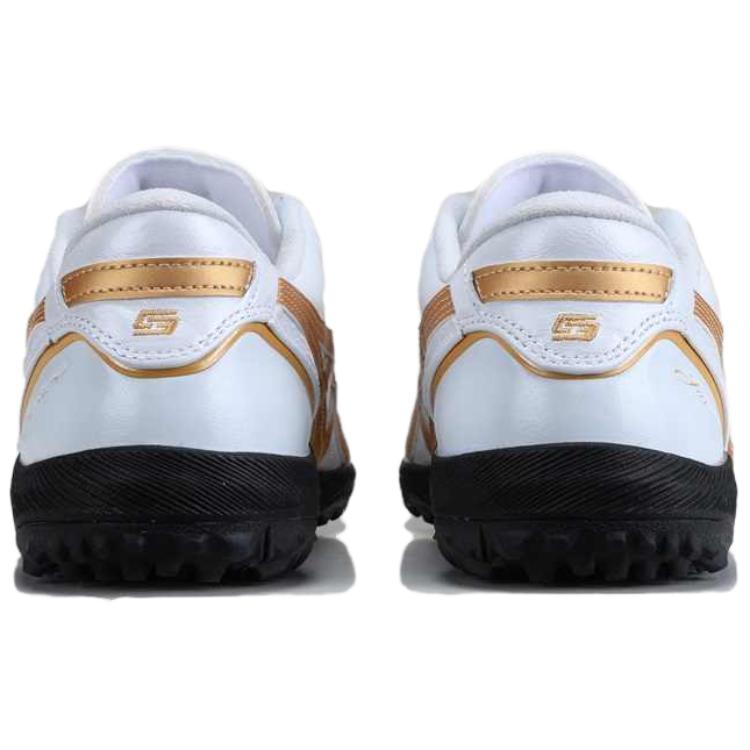 Asics C3 TF Turf Wear Resistant And Lightweight Soccer Shoes Men's White Gold Sneakers 1113A056-100