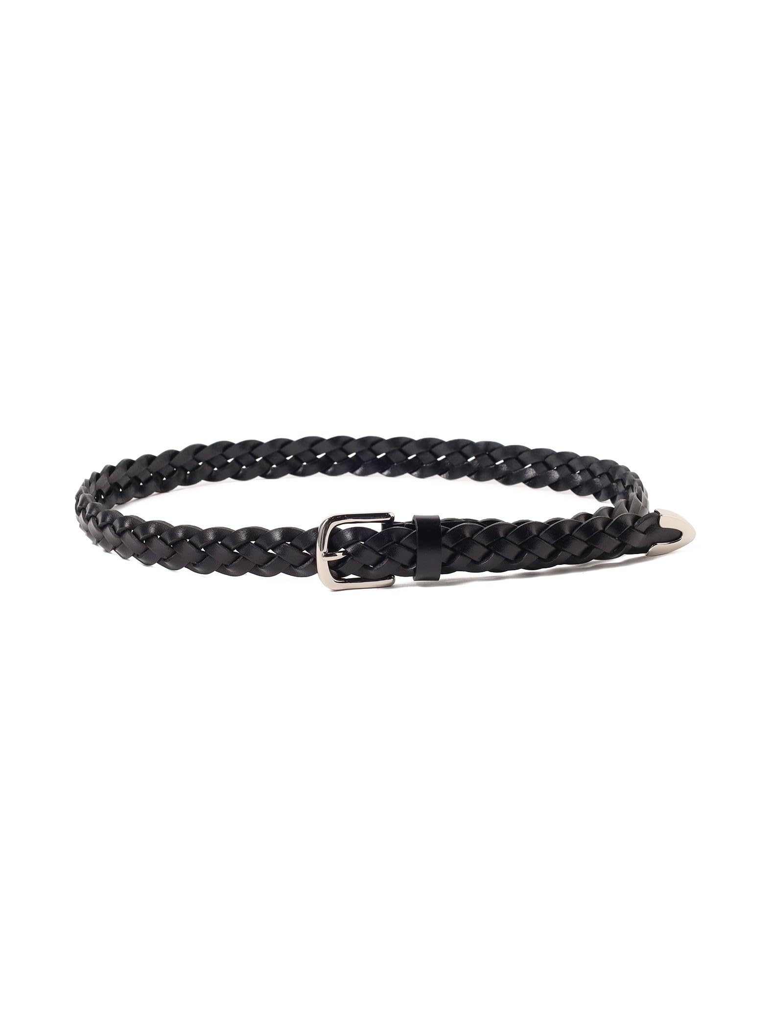 [BEAMS HART] Leather Belt Leather Mesh Puntare Belt (M-L) Men s BLACK M