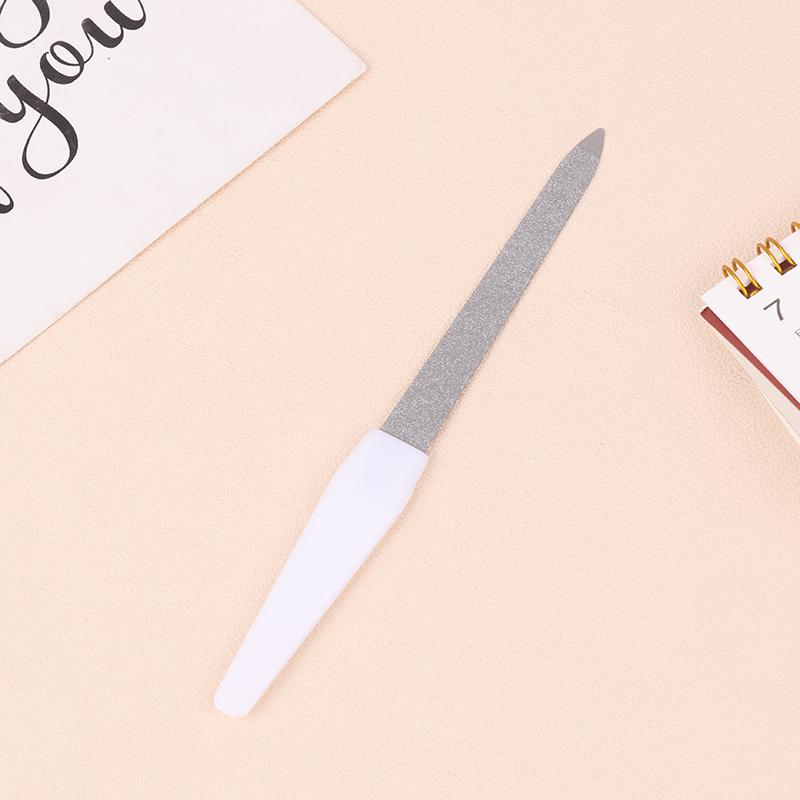 1Pc Metal Double-Sided Nail File Scrub Manicure Sharpening Nail Nail Tool Manicure Pedicure Tool High Quality Nail File