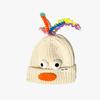 Autumn and Winter Children's Warm Knitted Hat Parent Child Wool Hat Girl Cute Cartoon Funny Eyes Tentacles Will Glow