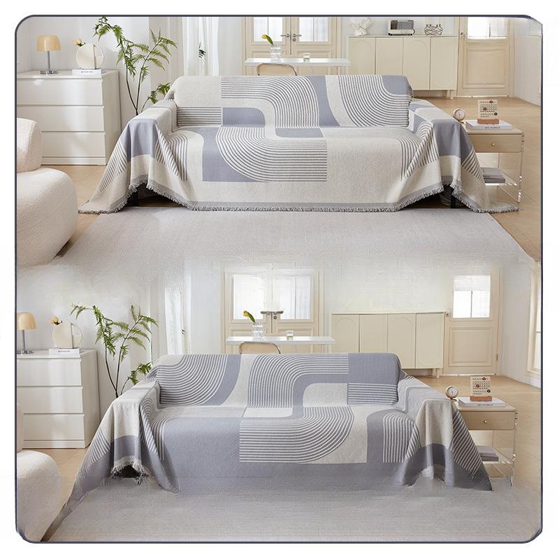 

Чехол для дивана, полотенце, чехол для дивана в скандинавском стиле, полотенце, все включено, свежий чехол для дивана, универсальная подушка для дивана, четыре сезона 180*130cm серый