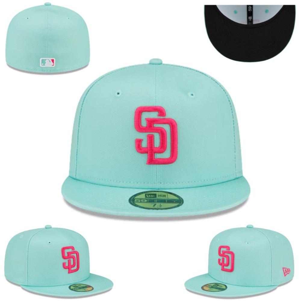 

[San Diego Padres] Closed sunscreen visor hat couple wear sun hat embroidered hat full seal baseball cap 8