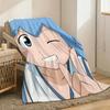 Squid Girl Throw Lightweight 240g Flannel Blanket Soft Skin-friendly for Summer Cooling
