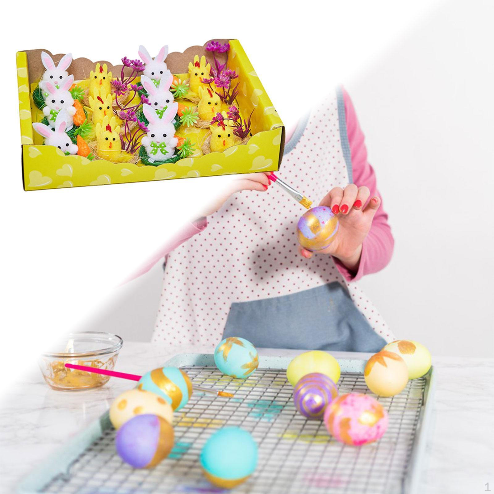 

Пасхальные украшения в виде цыплят, игрушки для рукоделия в виде цыплят, украшения для сада своими руками, миниатюрные украшения в виде животных, Chicks and Bunnies