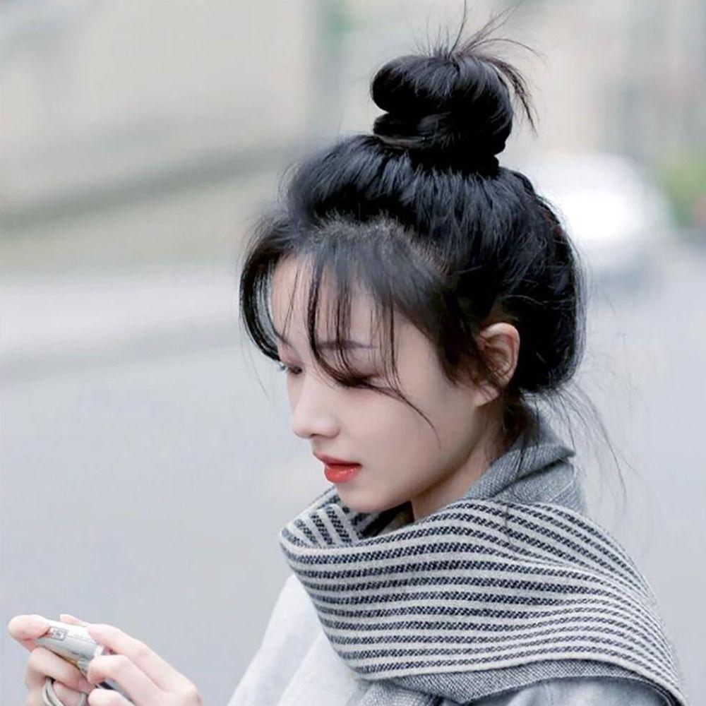 Fluffy Invisible Seamless Bun High Temperature Silk Hair Decoration New Hair Tie  Girls