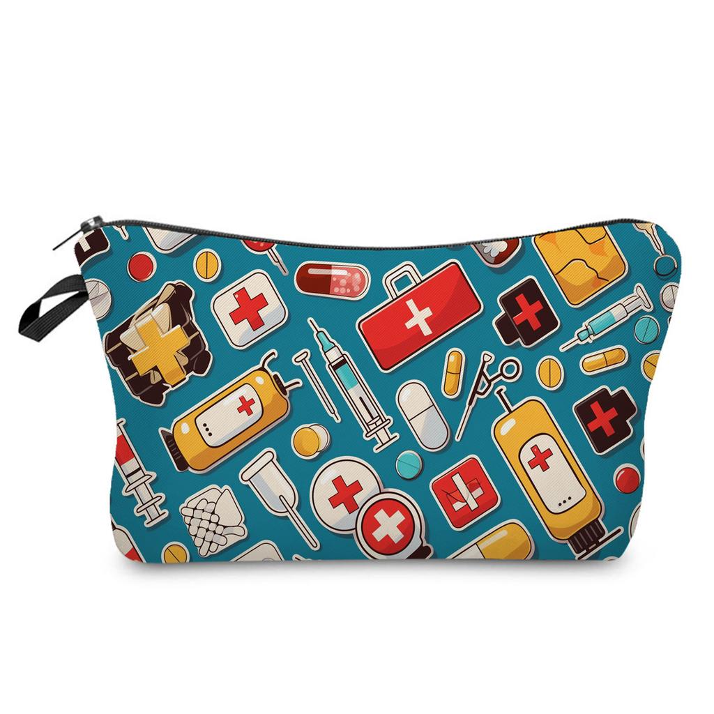 Women Medical Series Print Cosmetic Bag Toiletries Organize Travel Storage Case 6409
