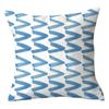 45x45cm Blue Geometric Pillowcase Living Room Sofa Office Seat Lumbar Cushion  Cover Home Decor Throw