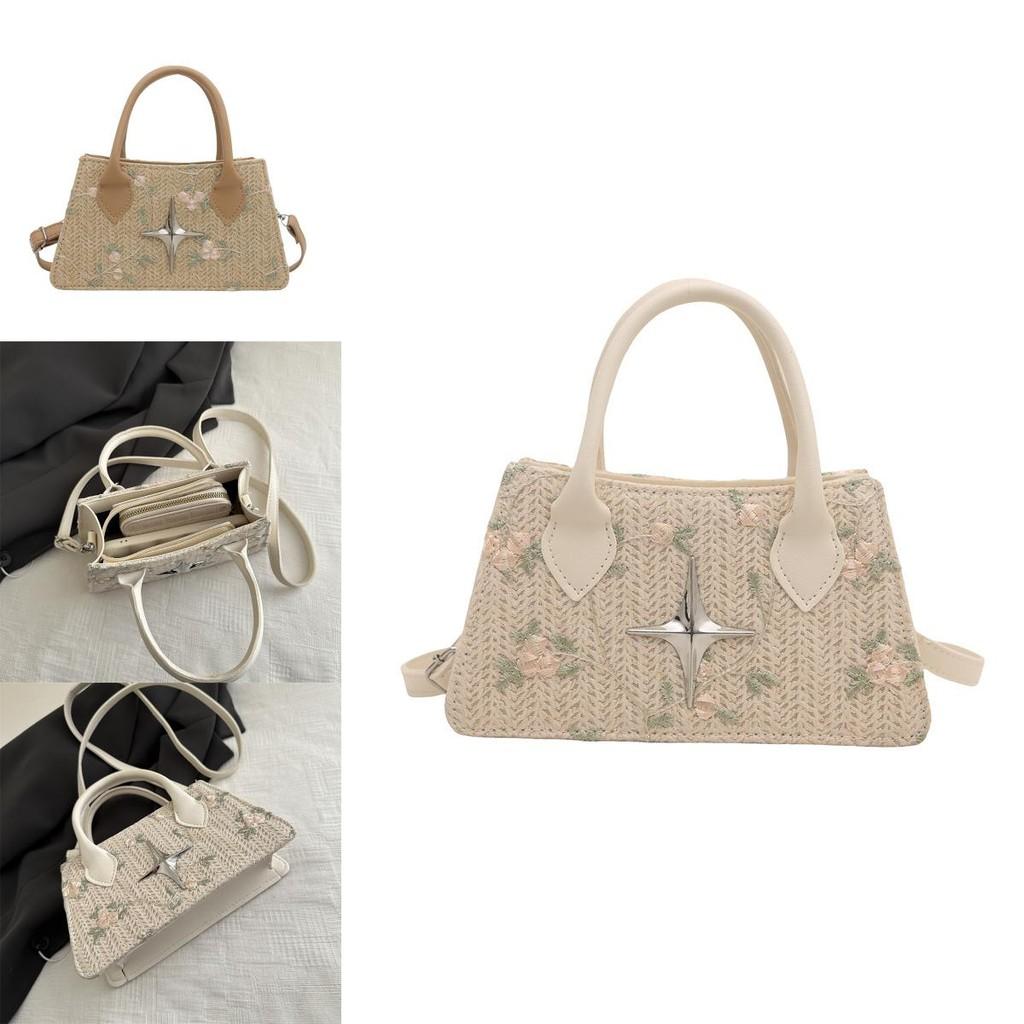 Fashion Womens Woven Pu Small Shoulder Bag With Zipper Closure For Daily Use
